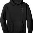 Jesus Christ Christians Men Women Christian Cross Pullover Hoodie (Adult Small)