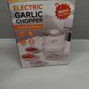 Electric Garlic Chopper, 350ML Glass Bowl Mini Food Processor, Portable Veggie Chopper Onion Garlic Grinder, Wireless Blender for Ginger, Chili, Fruit, Meat, etc