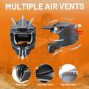 OUMURS Adult ATV Dirt Bike Helmet with Gloves & Mask Adjustable Sun Visor Motorcycle Adult Helmet Off-Road Motocross Downhill MX for Unisex-Adult - 806 Matte Black, XL