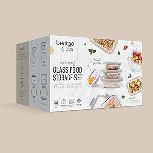 BENTGO GLADS  GLASS FOOD STORAGE SET 8 PIECE SET