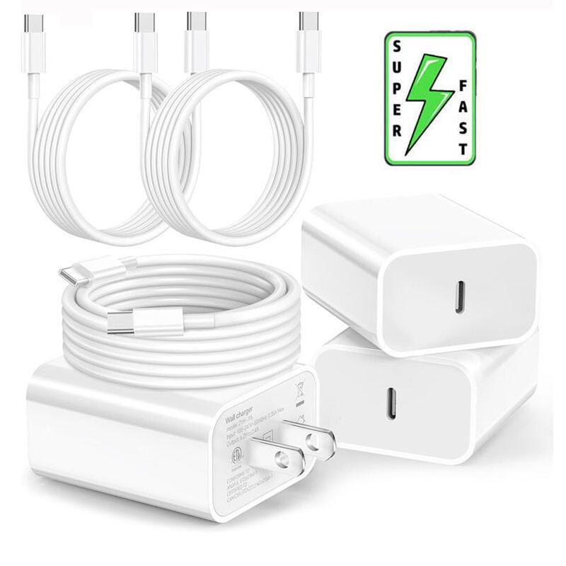 Original USB-C Fast Wall Charger Type-C Cable For Samsung S24 S23 S22 S21 Ultra 2 Pack