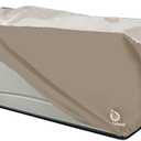 YardStash Deck Box Cover - Heavy Duty, Waterproof Covers for Outdoor Cushion Storage and Large Deck Boxes - Protects from Rain, Wind and Snow - XL - Tan