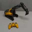 DOUBLE E Volvo RC Excavator Remote Control Excavator Toy for Boys Full Function Construction Vehicles Toys with Shovel for Outdoor Play Sandbox Digger Toys Gifts for Kids