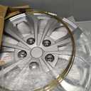 Premium Universal Hubcaps 15 inch, Compatible with Steel Wheels, Set of 4 (Silver)