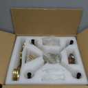 WUZUPS Crystal Candle Chandelier Pendant Flushmount Ceiling Light Modern Lighting Fixture for Bedroom Hallway Bar Kitchen Bathroom, H 14" x W 16", Gold, E12 Base