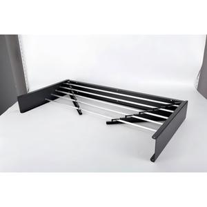 HILLHOUSE Wall Mounted Drying Rack 40 Inch Foldable, Heavy Duty 60 lb Capacity Clothes Airer with Wall Template, Collapsible Space Saver for Bathroom Laundry, 6 Aluminum Alloy Tubes, Black