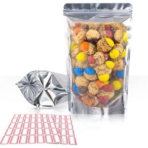 BELLE KR 3x5 Small Mylar Bags for Freeze Dried Candy - Pack Of 100-4 Mil Thick - Clear Mylar Bags with See Through Window for Freeze Drying