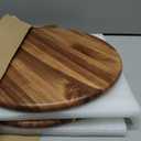 Acacia Wood Lazy Susan Wood Turntable Tray Cabinet Organizer, 12" (Two Pieces)