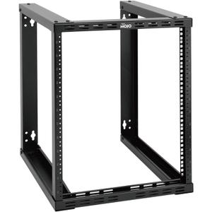 Tecmojo 12U Wall Mount Rack, Wall Mount Network Rack 15.8in Depth, Open Frame Server Rack for 19in IT/AV/Data/Home Equipment, Black