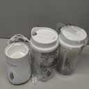 Hamilton Beach Portable Blender for Shakes and Smoothies, 14 Oz BPA Free Travel Cup & Lid, Durable Stainless Steel Blades, Personal Smoothie Blender, 2 Jars - White (51102V)