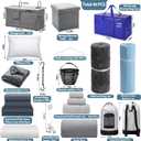 46 Pcs Gray College Dorm Essentials for Guy Complete Dorm Room Set, Twin XL