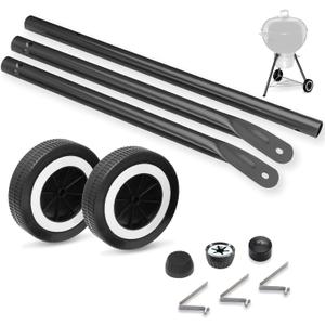 Front Leg Kit and Wheels for Weber 18 22 Kettle Grills, 6" Grill Wheels for Weber 65930, 65130 Front Leg for Charcoal Grill, Black Front Leg Front Leg Kit and Wheels for Weber 18 22 Kettle Grills, 6" Grill Wheels for Weber 65930, 65130 Front Leg for Charcoal Grill, Black Front Leg