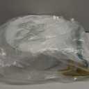 IBUYKE Velvet Round Footrest Stool Ottoman, Makeup Vanity Stool Side Table, Velvet Dressing Table Seat, Pouf Couch Stool, Golden Steel Legs, Blue LG-30H (without storage)