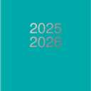 Letts of London Dazzle Academic Weekly/Monthly Planner, August 2025 to July 2026, Week-to-View, Sewn Binding, Multilingual, A5 Size, 8.25" x 5.875", Turquoise (C030613-26)