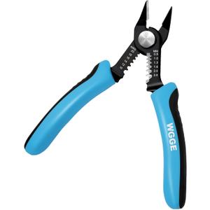 WGGE Wire Cutters Precision Flush Pliers with Supplementary Stripping, Cutting Pliers, Handy and Slim Diagonal Cutters, Ultra Sharp Wire Cutter, 10-20AWG wire stripper (6 inch) 