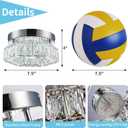 7.8 Crystal Ceiling Light Fixture, Mini Hexagonal Chandeliers 6500K Cool White Modern Flush Mount Ceiling Lights, LED Small Chandelier for Hallway Bedroom Foyer Kitchen Bathroom