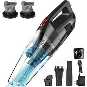 Whall Handheld Cordless Vacuum, 8500PA Strong Suction, Wet Dry Cleaner With LED
