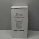 Lamosi Disposable Coffee Cups 12 oz 100 Pack, Paper Coffee Cups 12 oz for Hot Drinks or Cold Beverages, Insulated Corrugated Ripple Wall Cup for Office, Cafe, Home or Travel (Black)