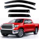 KPY Rain Guards Fit for 2007-2021 Toyota Tundra Crewmax, Out-Channel Window Visors Vent Wind Deflectors 4PC, Truck Accessories for 07-21 Tundra Crewmax (Full-Size Cabs)