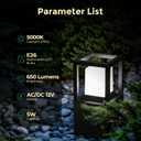 Gardencoin Landscape Bollard Lights Outdoor, Modern LED Column Light Super Bright, 12V Low Voltage Path Light, All-aluminum Waterproof Floor Pillar Lighting with E26 Replaceable Bulb, Dimmable, 2 Pack