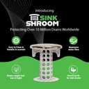SinkShroom Revolutionary Bathroom Sink Drain Protector Hair Catcher, Strainer, Snare, Nickel Edition