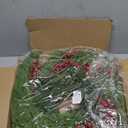 26 Inch Pine Wreath Christmas Wreaths for Front Door Real Touch Norfolk Pine Wreath Large Artificial Green Wreaths for Walls Windows Mantle Indoor Outdoor Home Decor with Red Berries Xmas Decorations