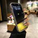 for iPhone 16 Pro Max Colorful Glass Beads,Bling Magnetic Holder Transparent Phone Case,Suitable for Magsafe,Light Luxury and Simplicity,Green