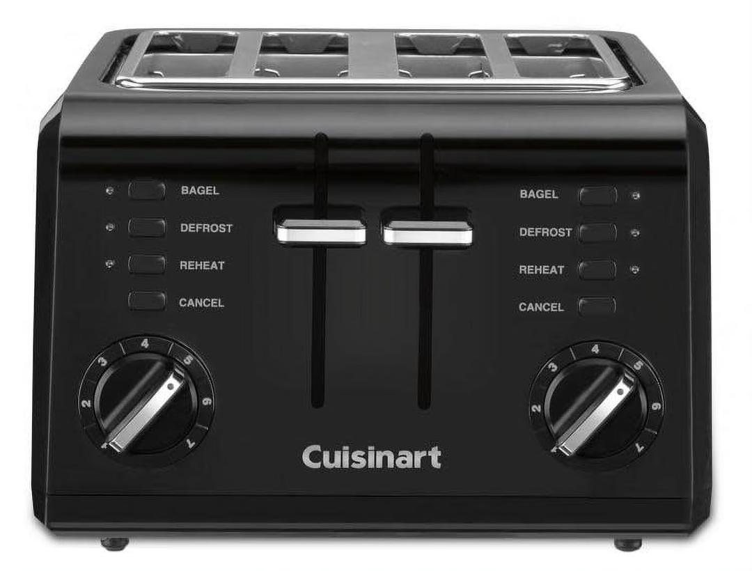 Cuisinart CPT-142P1 4-Slice Compact Plastic Toaster, Black