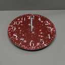 ArtSocket Christmas Wall Clock Silent Non-Ticking, Snowflake Red Christmas Cold Eve Round Wall Clocks Decor for Home Kitchen Living Room Office, Battery Operated(12 Inch)