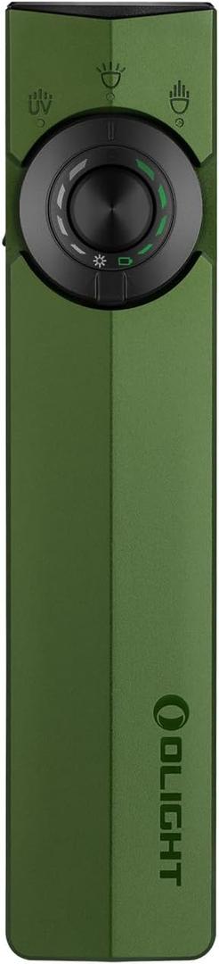 OLIGHT ArkPro EDC Flat Flashlight Rechargeable with Green Beam, UV and White LED,1500 Lumens USB-C Pocket Camping Flashlight, Spotlight Floodlight for Outdoor Emergency Working (OD Green CW)