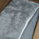 Large Dog House Indoor, Soft Plush Dog Cave Bed Covered Dogs Bed with Fluffy Washable Cushion, Portable Dog/Cat Pet Tent House for Small Medium Dogs (Grey, Large)