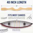 40'' Extra Long Canoe Yoke Carrying Yoke Fits Most Boats Comfortable Portage Support Clear Finished Curved Wood with Beam Ergonomic Shoulder in Enhanced Frame Rigidity for Durable Usage, 40 inch/101.6 cm