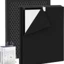 K2 Replacement Filter Compatible with Lunino K2 Air Purifier, 2 Pack Premium Double-sided Filters & 2 Pack Washable and Reusable Carbon Pre-filters