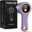 Rechargeable Fabric Shaver, Electric Lint Remover with Digital Display,Portable Sweater Defuzzer with 3 Speeds,6 Leaf Blades, Lint Shaver for Clothing,Furniture, Sofa,Sweater,Blanket (Purple)