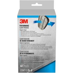 3M Organic Vapor Performance Cartridge, 3 Pairs, For Use With 3M 6000, 6500 & 7500 Series Facepieces, NIOSH-APPROVED OV For Use Against Certain Organic Vapors, Easy-To-Attach Design (6001P3-DC)