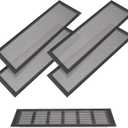 Shappy Vent Covers for Home Floor Standard Covers Magnetic Mesh Vent for Ceiling Floor Outlet Screens Catch Debris Hair Insect, Black(4 Pieces,4 x 14 Inch)