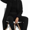 Gihuo Fleece Lined Leggings for Women, High Waist Thermal Winter Pants for Yoga and Everyday Wear (Black-M) (Black)