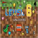 Pixel Backdrop 6 Year Old Birthday Party Decoration 6x6Ft Video Game Themed Banner Gaming Gamer Photo Background for Kids Boy Cake Table Supplies