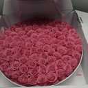 100 Piece Roses in a Velvet Box, Flowers for Delivery, Presereved Flowers Birthday Gifts for Women Mom and Wife (Pink)