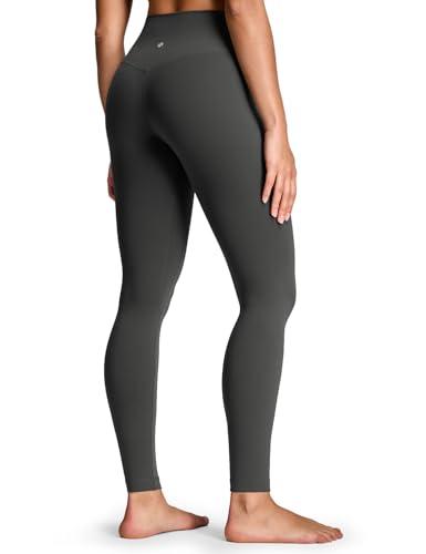 HeyNuts Yoga Pro Full Length Yoga Leggings for Women, Buttery Soft High Waisted Compression Workout Lounge Yoga Pants 28" Graphite Grey M(8/10)
