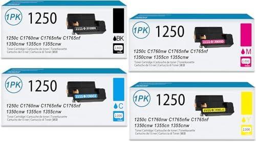 3-Pack 1250 810WH C5GC3 XMX5D WM2JC (1BK/1C/1M/1Y) Toner Cartridge PIONOS Replacement for DELL 1250c C1760nw C1765nfw C1765nf 1355cnw Printer 3-Pack 1250 810WH C5GC3 XMX5D WM2JC (1BK/1C/1M/1Y) Toner Cartridge PIONOS Replacement for DELL 1250c C1760nw C1765nfw C1765nf 1355cnw Printer