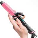 Travel Curling Iron Dual Voltage(110-240V)1 Inch Mini Curling Iron Travel Size with 5 Adjustable Heat Settings, Ceramic Barrel with Argan Oil Infused, Portable