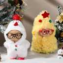 2 Sets Christmas 17 cm/6.7 Inch Doll Clothes Outfits Accessories Dolls with Shoes Glasses Costume Stylish Adorable Dress up for Christmas Winter Holiday Decor Gifts(Cute Style)