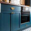 Goo-Ki 1.1''(28 mm) Dia Luxurious & Sturdy Zinc Alloy Cabinet Knobs,Antique Brass Drawer Pulls for Kitchen,Drawer,Cupboard & Wardrobe,6 Pack (1.1'' Dia Single Hole Center)