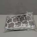 Smiry Round Picnic Tablecloth, Waterproof Elastic Fitted Table Covers for 45" - 56" Tables, Wipeable Flannel Backed Vinyl Tablecloths for Camping, Indoor, Outdoor, Grey & White