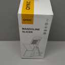 QYKIC Upgrade Safe Mandoline Slicer for Kitchen, Vegetable Chopper and Slicer, Potato Slicer Thickness Adjuster, French Fry Cutter, Veggie Onion Dicer Faster Kitchen Mandolin for Meal Prep (BlackWhite)