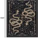 LIVEBOX Washable Area Rug 8x10 - Large Snake Living Room Rugs, Soft Black Rug for Bedroom, Non-Slip Indoor Carpet for Dining Room Home Office
