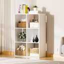 COMHOMA 6 Wood Cube Storage Organizer with Open Back and Removable Back Panels, 11In White Cube Storage Bookshelf, Cubicle Shelf Bookcase for Home Office Bedroom Living Room, Vertical or Horizontal, 23 inches x 11 inches x 35 inches