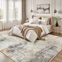 Lofus 9x12 Area Rug for Living Room,Gold Abstract Large Rugs with Non-Slip Backing, Neutral Modern Washable Carpet for Bedroom Dining Room Home Office Nursery Indoor