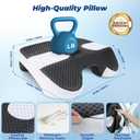 SAHEYER Side Sleeper Pillow with Arm Holes, 2 in 1 Shoulder Relief System for Rotator Cuff Pain, Memory Foam Pillow for Adults with 3 Arm Place Hole, Dark Black